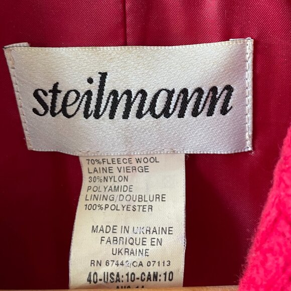 Bright Red Wool Blazer - Picture 2 of 5